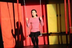 Hetty on her swing