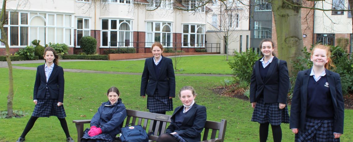 Year 7 girls enjoy being back with their friends