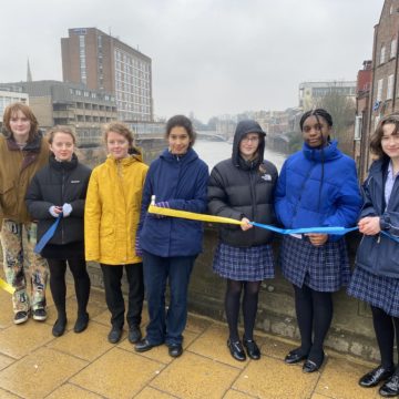 The Mount pupils and staff attend peaceful protest on Ouse Bridge